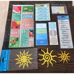Beach Vacation Scrapbooking Card Stock Stickers Lot Mixed NEW! Travel Vintage #4